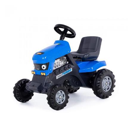 Каталка-трактор с педалями "Turbo" (синяя), фото 2