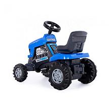 Каталка-трактор с педалями "Turbo" (синяя), фото 3