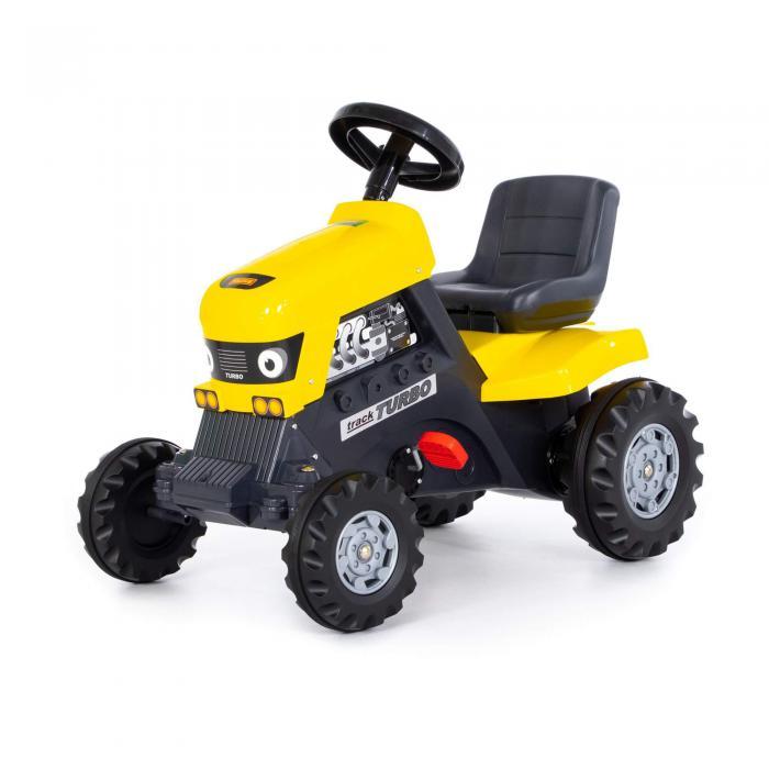 Каталка-трактор с педалями "Turbo" (жёлтая)