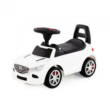 Каталка-автомобиль "SuperCar" №4 со звуковым сигналом (белая), фото 2