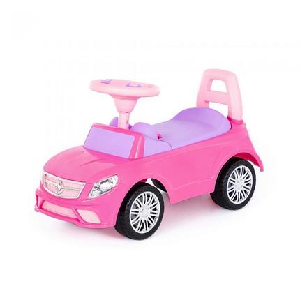 Каталка-автомобиль "SuperCar" №3 со звуковым сигналом (розовая), фото 2