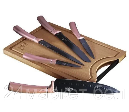Кухоннные ножиBH-2554 i- Rose Collection Набор ножей 6пр. BERLINGER HAUS, фото 2