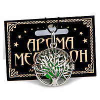 Аромамедальон открывающийся Дерево Жизни 3,3см цвет серебр.