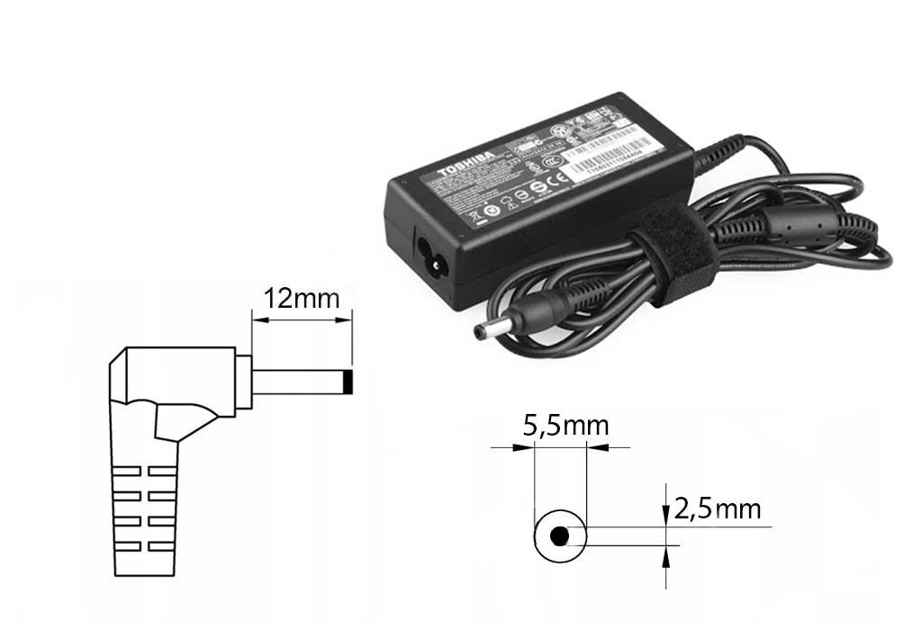 Оригинальная зарядка (блок питания) для ноутбука Toshiba PA3396U-1ACA, PA3396U, 65W, штекер 5.5x2.5 мм