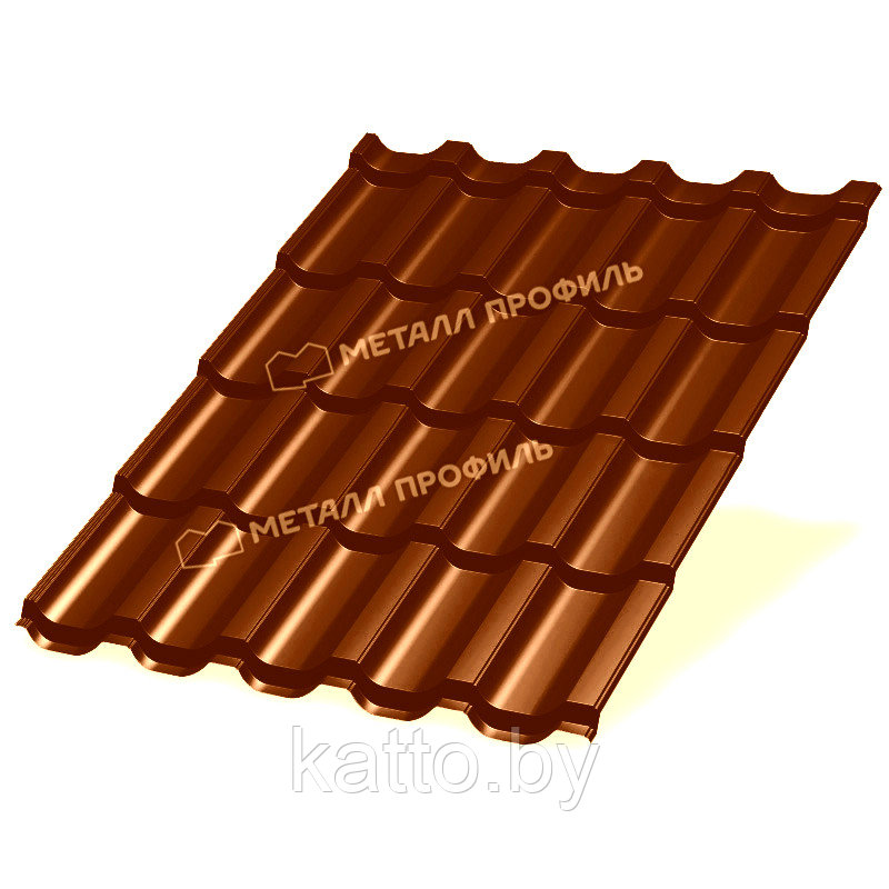 Матовая металлочерепица Трамонтана, VikingMP RAL 8017 (Коричневый шоколад) - фото 1 - id-p167355175