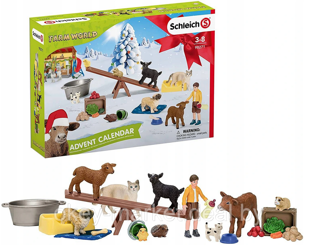 Игровой набор Schleich Рождественский календарь Farm World 2021 - фото 1 - id-p167355445