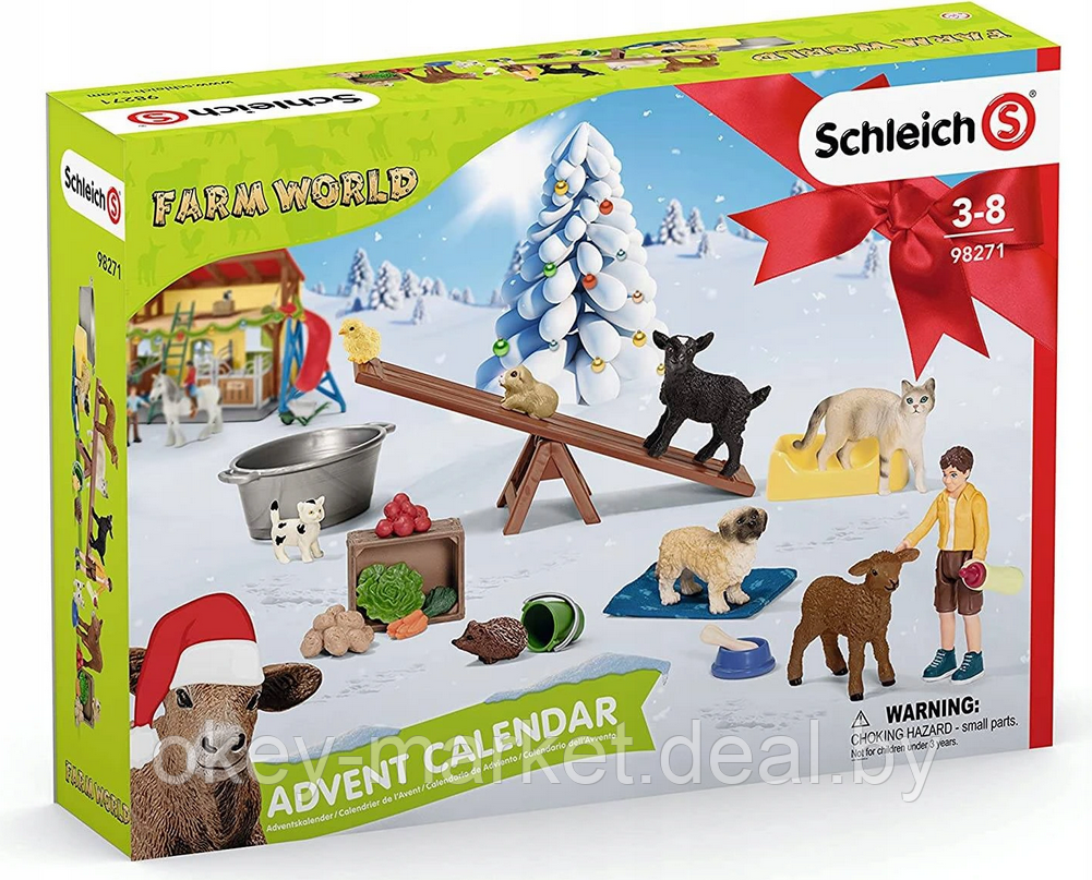 Игровой набор Schleich Рождественский календарь Farm World 2021 - фото 3 - id-p167355445