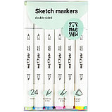 Набор скетч-маркеров для скетчинга MESHU, 24цв., основные цвета (MS_38264), фото 2