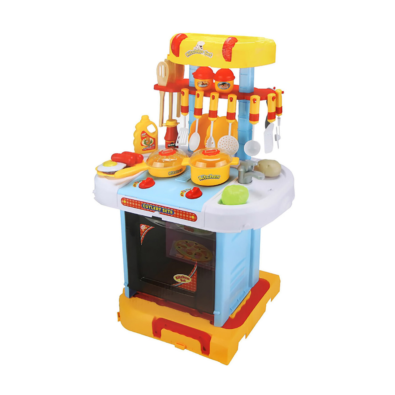 Детская игровая кухня арт. LY202, чемодан, 27 предметов, свет звук ст - фото 2 - id-p167355881