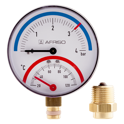 Afriso TM 80/4, 1/2" термоманометр радиальный - фото 2 - id-p167361598