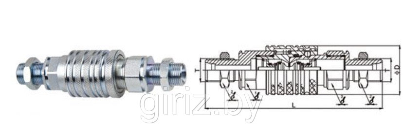 Муфта разрывная S17 М14*1,5 8L (в сборе, нар.р., переборочная)