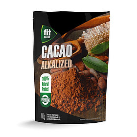 Какао порошок алкализованный обезжиренный 1%, 100 г Fit Active