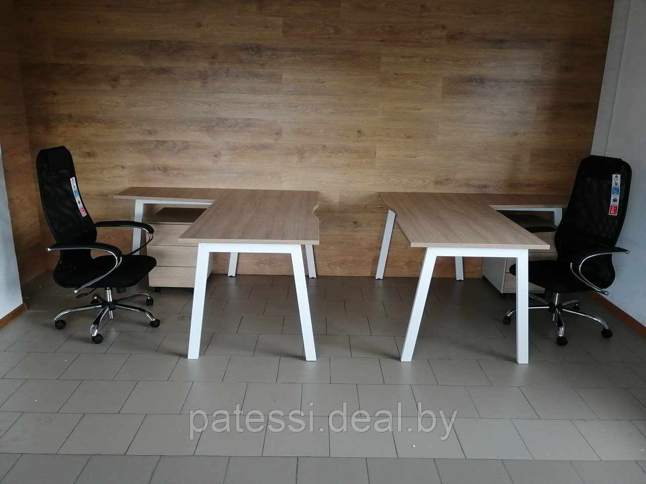 Стол письменный на металлокаркасе. Стол+Тумба+Приставной стол - фото 5 - id-p167371932
