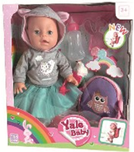 Кукла пупс Yale baby с рюкзаком 35 см (пьет воду, писает) арт.YL1952K