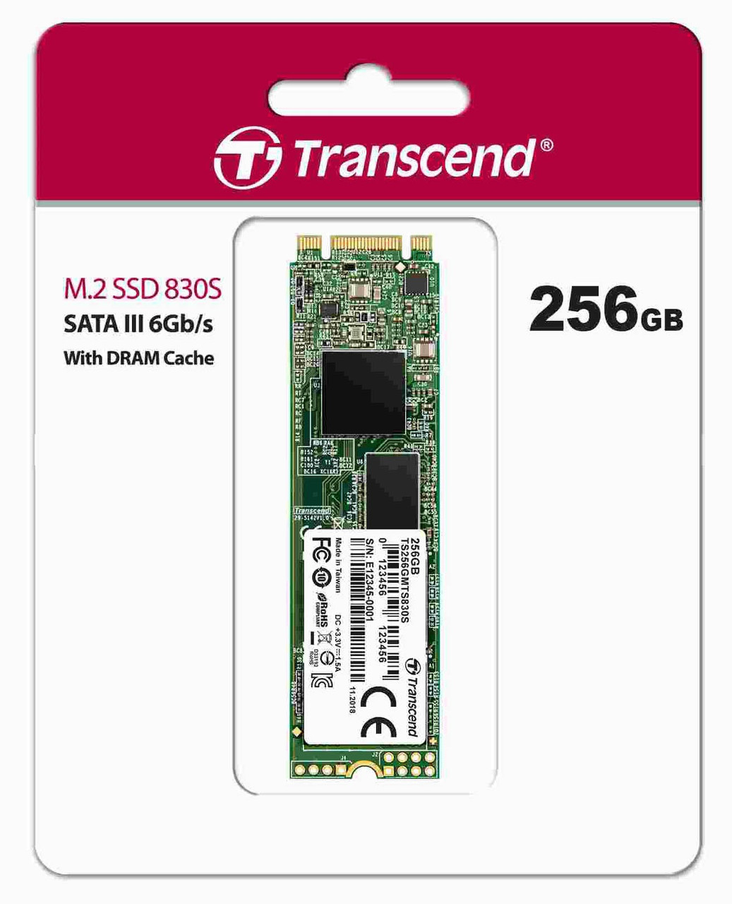 SSD-НАКОПИТЕЛЬ M.2 TRANSCEND 830S 256GB