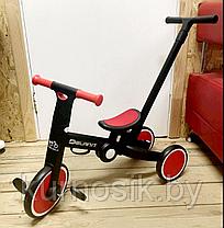 Велосипед-беговел детский 2 в 1 складной с ручкой Delanit (арт.T801) красный