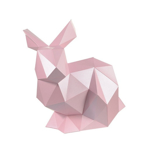 3Д Оригами Кролик Няш Розовый / 3D Оригами / Конструктор / Paperraz / Папераз, фото 1