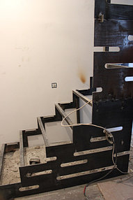 Лестница металлическая межэтажная, авторская модель "Blade" 3