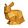 3Д Оригами Кролик Няш Золотой / 3D Оригами / Конструктор / Paperraz / Папераз, фото 2