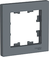 Рамка одноместная, цвет Грифель (Schneider Electric ATLAS DESIGN)