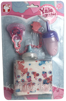 YL333K Набор аксессуаров для куклы. (Бутылочка, памперс, пустышка, соска) - фото 1 - id-p167380435