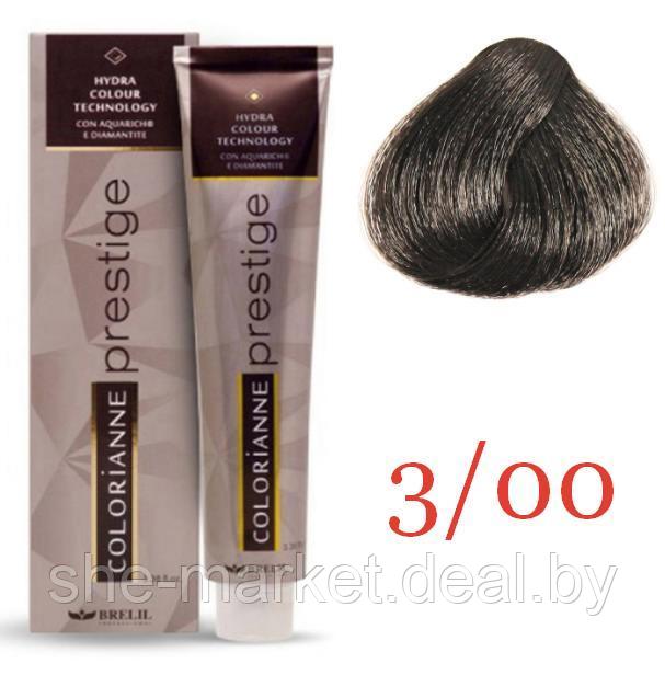 Кремкраска для волос Colorianne Prestige ТОН - 3/00 Темный каштан, 100мл (Brelil Professional) - фото 1 - id-p167385263