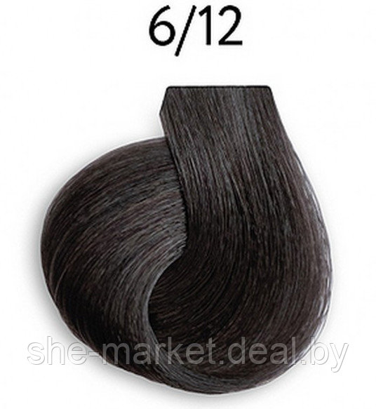Перманентная крем-краска для волос Color Platinum Collection, тон: 6/12 тёмно-русый пепельно фиолето (OLLIN - фото 1 - id-p167382886