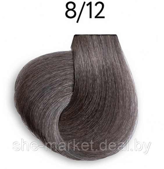 Перманентная крем-краска для волос Color Platinum Collection, тон: 8/12 светло-русый, пепельно фиоле (OLLIN - фото 1 - id-p167383786