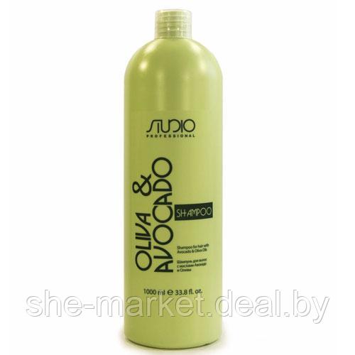 Шампунь увлажняющий для волос с маслами авокадо и оливы Studio Oliva Avocado, 1л (Капус, Kapous) - фото 1 - id-p167383276