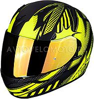 Шлем Scorpion EXO-390 POP - Черно-желтый неоновый, фото 1