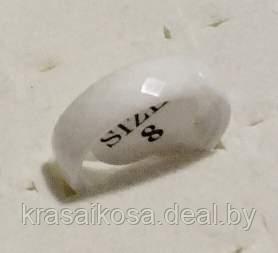 Кольцо граненое керамика 19 6 мм Белый керамическое женское бижутерия - фото 1 - id-p167420963