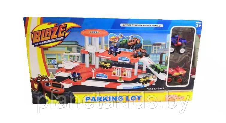 Игровой набор паркинг - гараж  Вспыш и чудо машинки 553-394B, с двумя машинками