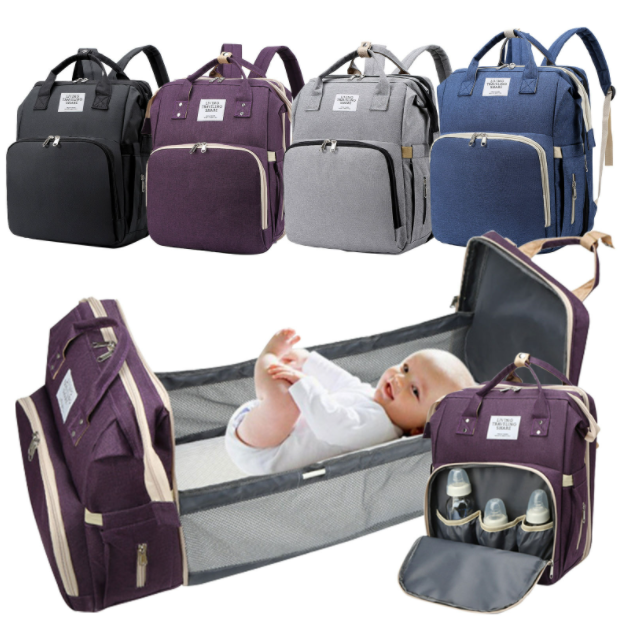 Сумка - рюкзак для мамы с кроватью для малыша 3 в 1 You Are My Sunshine Рюкзак, органайзер, кровать складная - фото 6 - id-p167426642