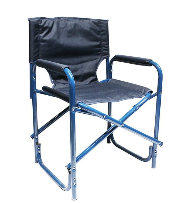 Кресло складное Следопыт 585х450х825 мм, сталь (25 мм), синий - фото 1 - id-p167427344