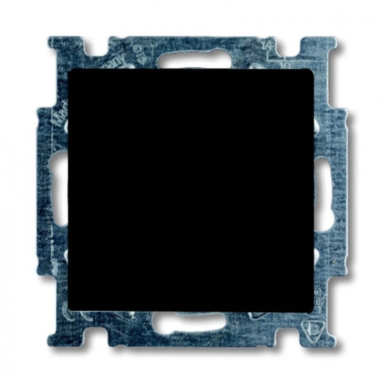 Выключатель Одноклавишный импульсный (кнопка), шато чёрный - фото 1 - id-p167427230