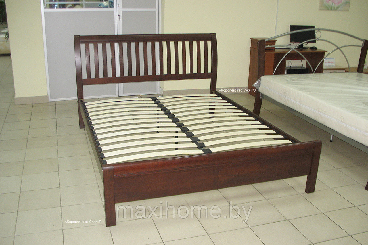 Кровать из массива 3601 цвет венге, с основанием - фото 7 - id-p69329575