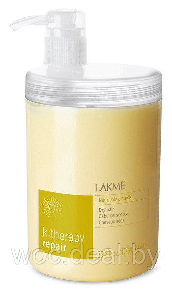 Lakme Маска питательная для сухих волос Repair K.Therapy, 1000 мл - фото 1 - id-p167429840