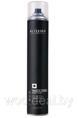 Alter Ego Экстрастойкий аэрозольный лак Spray It On Hairspray Hasty Too, 500 мл - фото 1 - id-p167433193
