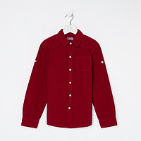 Рубашка для мальчика, цвет бордовый, рост 146 см