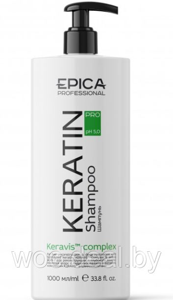 Epica Professional Шампунь для реконструкции и глубокого восстановления волос Keratin Pro, 1000 мл - фото 1 - id-p167433432