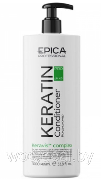 Epica Professional Кондиционер для реконструкции и глубокого восстановления волос Keratin Pro, 1000 мл - фото 1 - id-p167433434
