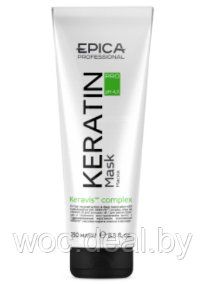 Epica Professional Маска для реконструкции и глубокого восстановления волос Keratin Pro, 250 мл - фото 1 - id-p167433435