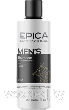 Epica Professional Мужской шампунь с маслом апельсина и экстрактом бамбука For Men, 250 мл - фото 1 - id-p167433447