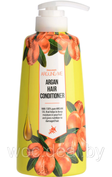 Welcos Кондиционер для поврежденных волос Around Me Argan Hair Conditioner 500 мл - фото 1 - id-p167433664