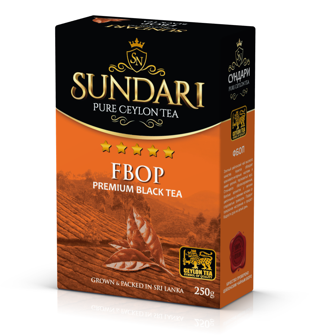 Чай черный листовой Сундари FBOP Sundari Premium Tea, пр-во Шри-Ланка 100 г
