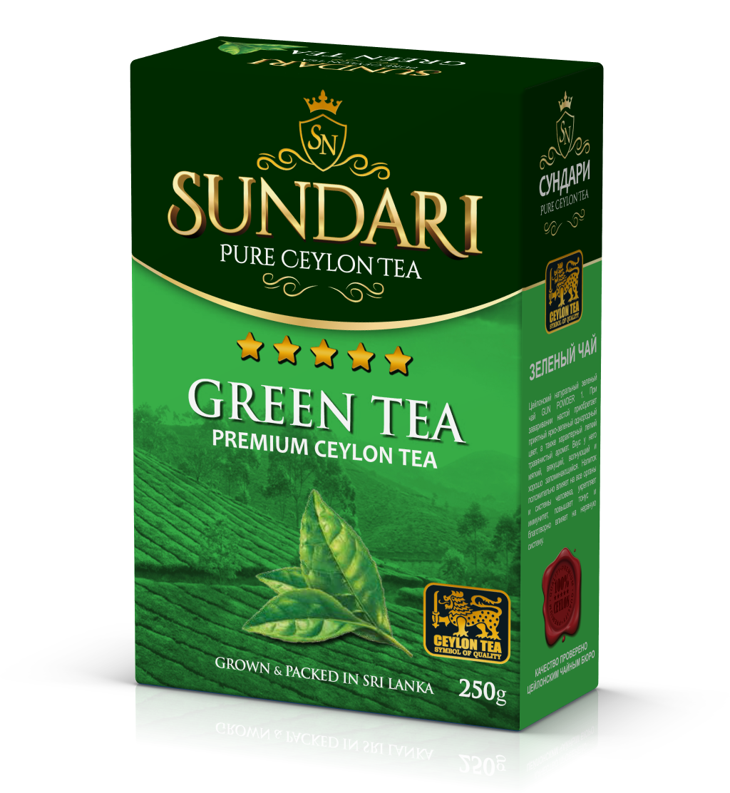 Чай зеленый листовой Сундари Gun Powder 1Sundari Premium Tea, пр-во Шри-Ланка 100 г - фото 1 - id-p167440648