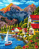 Набор для рисования картины по номерам "Прибрежный городок"