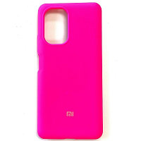 Силиконовый чехол Silicone Case ярко-розовый для Xiaomi Poco F3