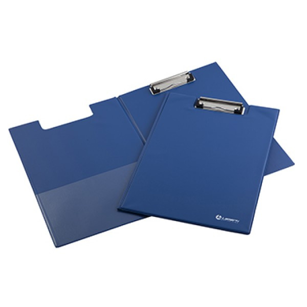 Папка-планшет LAMARK с верхним зажимом 2,4 мм с крышкой А4 PVC, внутренний карман, цвет синий, арт.CB0607-BL - фото 1 - id-p167460022