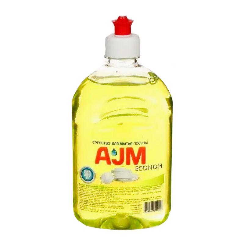 Средство для мытья посуды "AJM ECONOM", 500 мл., с пуш-пулом - фото 1 - id-p167460023